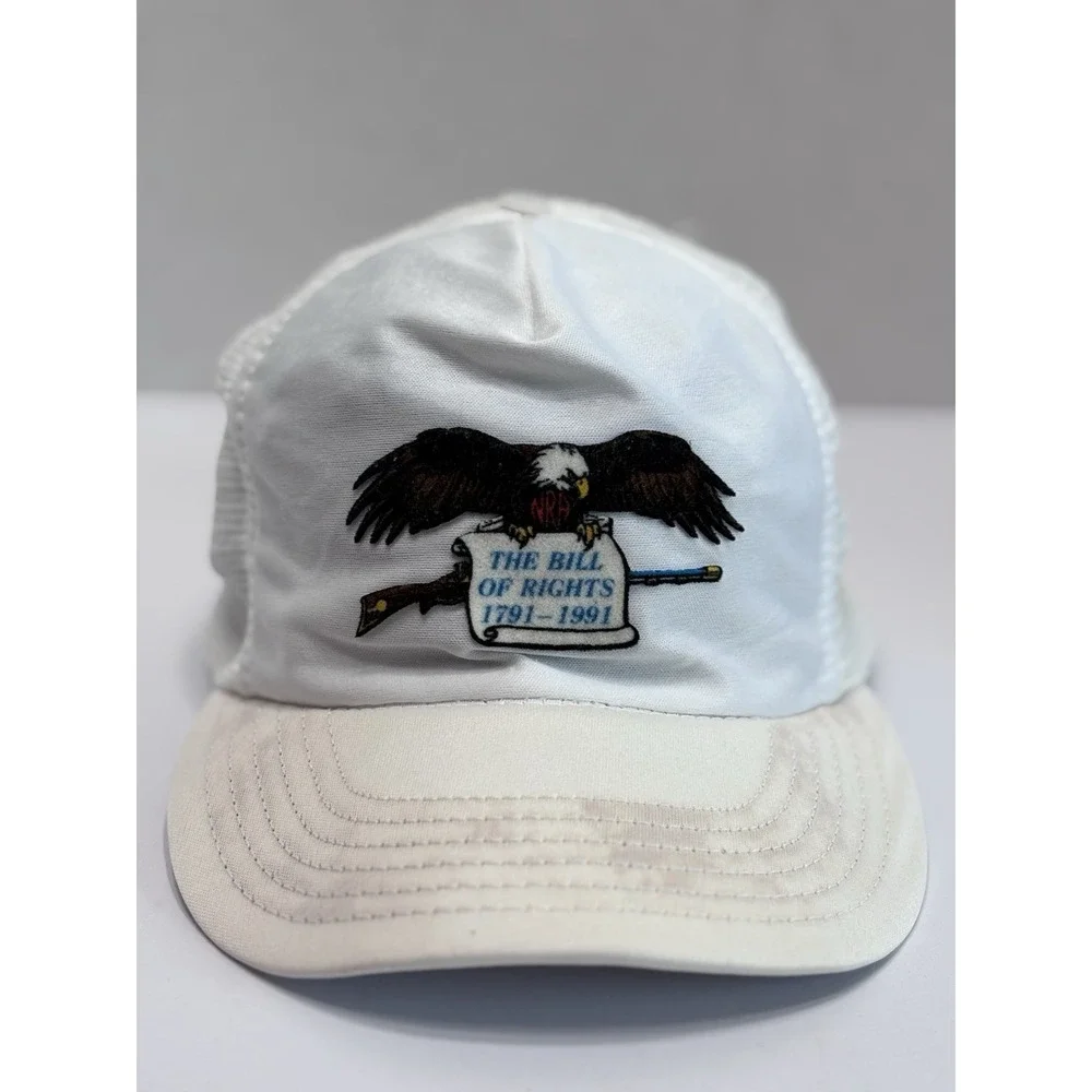 Vintage NRA Snapback Hat Bill of Rights 1791–1991 Eagle Made in USA‎ Trucker Cap